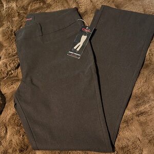 Rekucci Barely Bootcut Stretch Pants – Black Texture – Size 16 – NWT